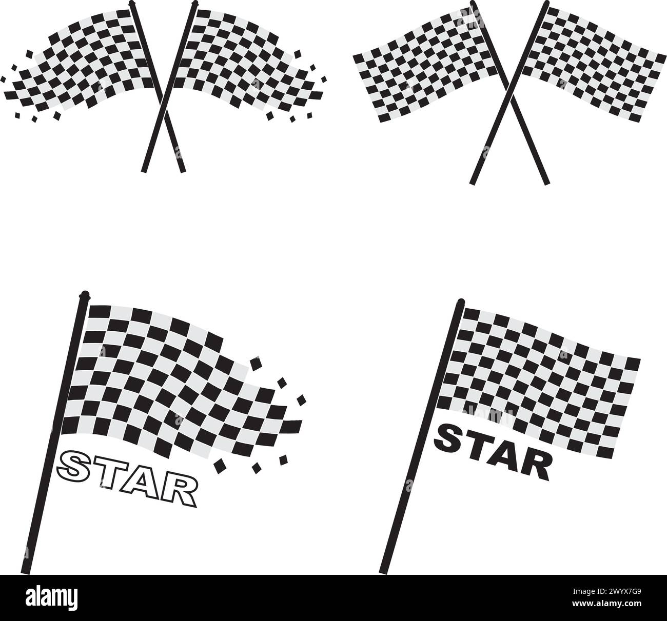 Race Flag Symbol Vektor Illustration Vorlage Design Stock Vektor