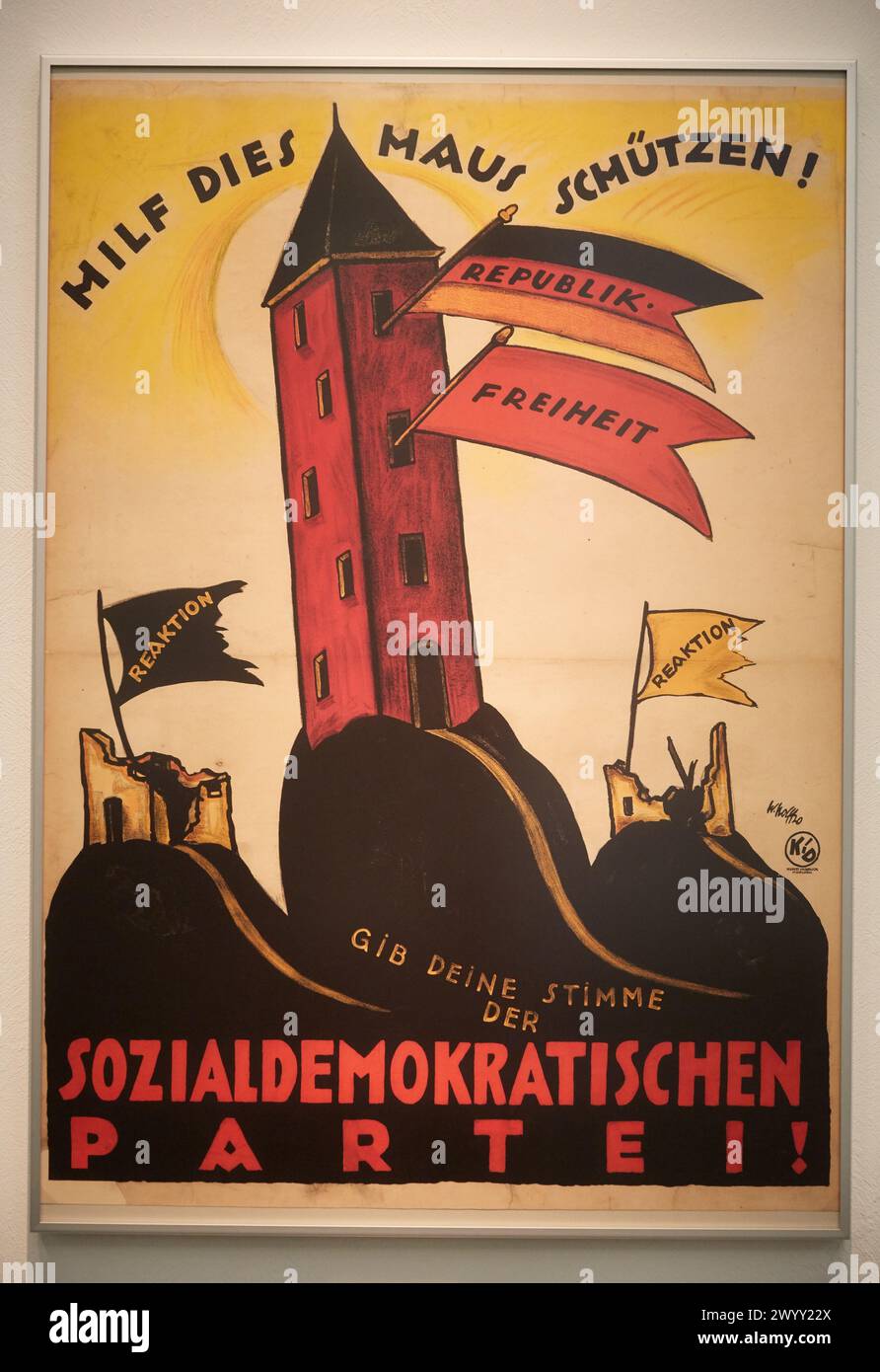 SPD-Poster für die Bundestagswahl 1920, 1920, Deutsches Historisches Museum, Berlin. Stockfoto