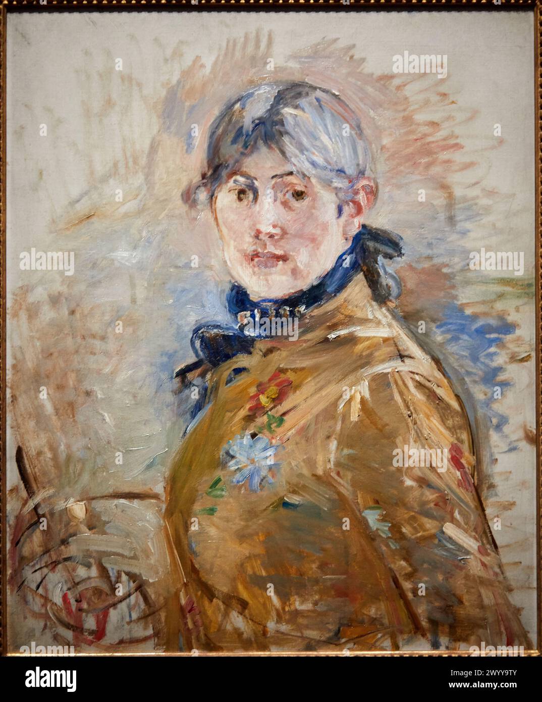 „Autoportrait“, 1885, Berthe Morisot (1841-1895). Stockfoto