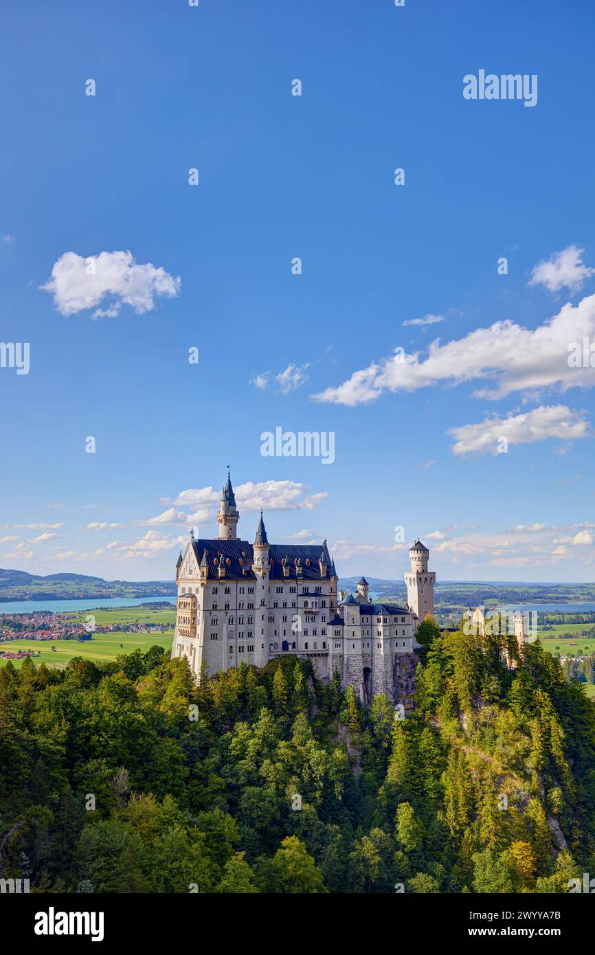 Das Schloss Neuschwanstein in Bayern, Deutschland Stockfoto