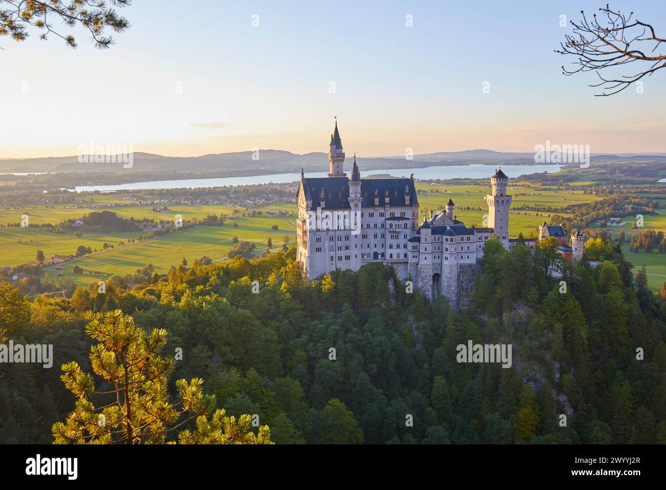 Das Schloss Neuschwanstein in Bayern, Deutschland Stockfoto