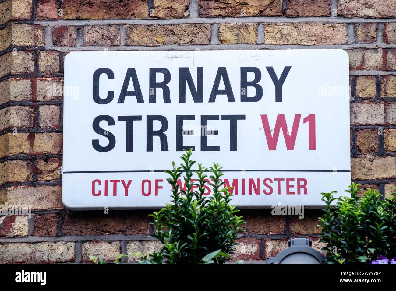 Straßenschilder in London: Carnaby Street W1 Stockfoto