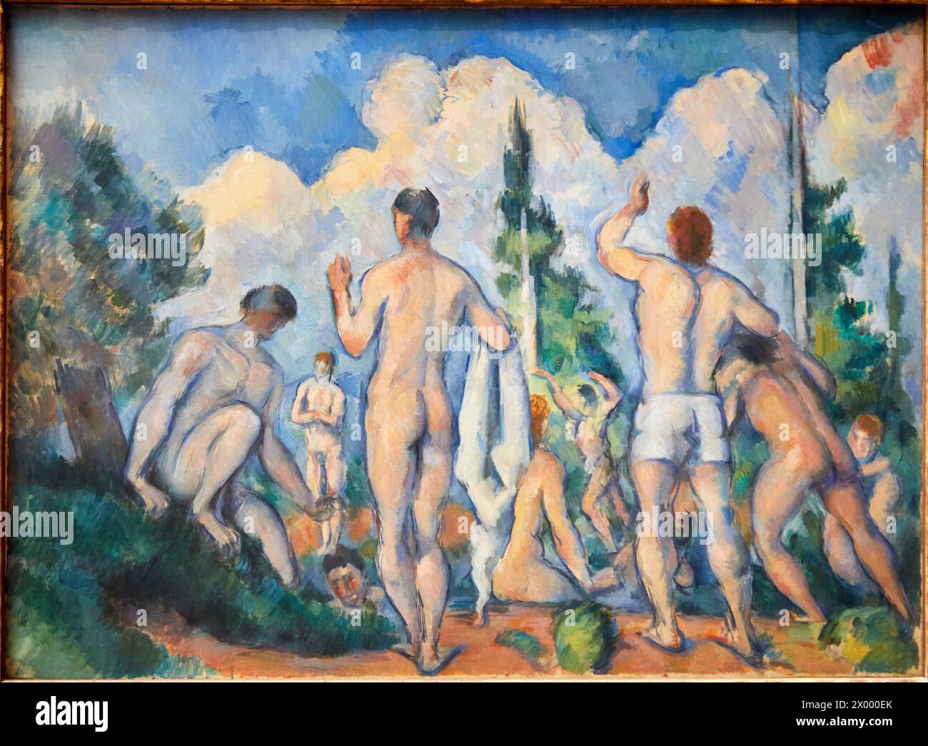 "Baigneurs", 1890, Paul Cézanne, 1839-1906, Musée d'Orsay, Paris, Frankreich, Europa. Stockfoto