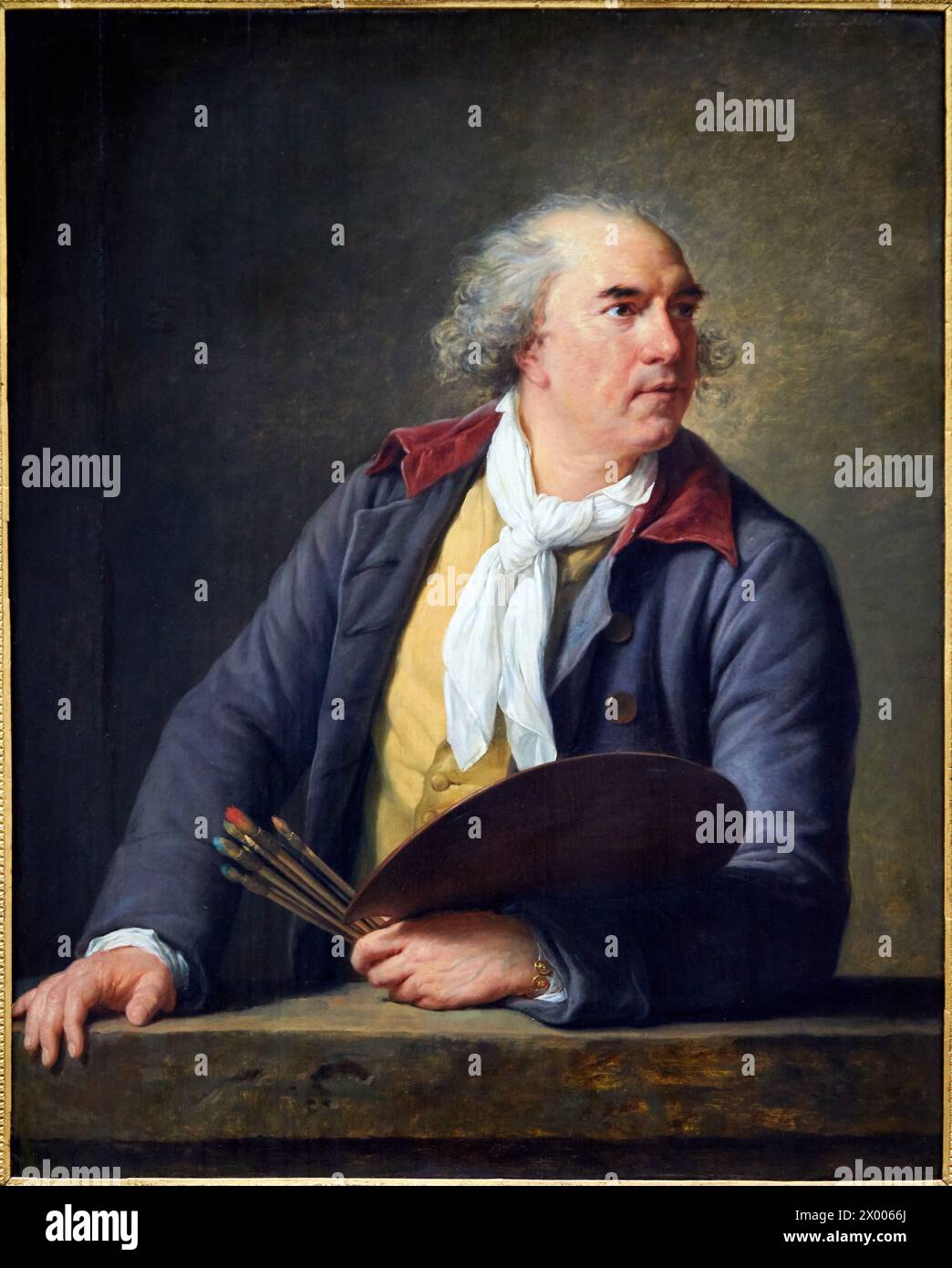 "Porträt des Malers Hubert Robert", 1788, Elisabeth-Louise Vigée-Le Brun (1755-1842), Musée du Louvre, Paris, Frankreich, Europa. Stockfoto