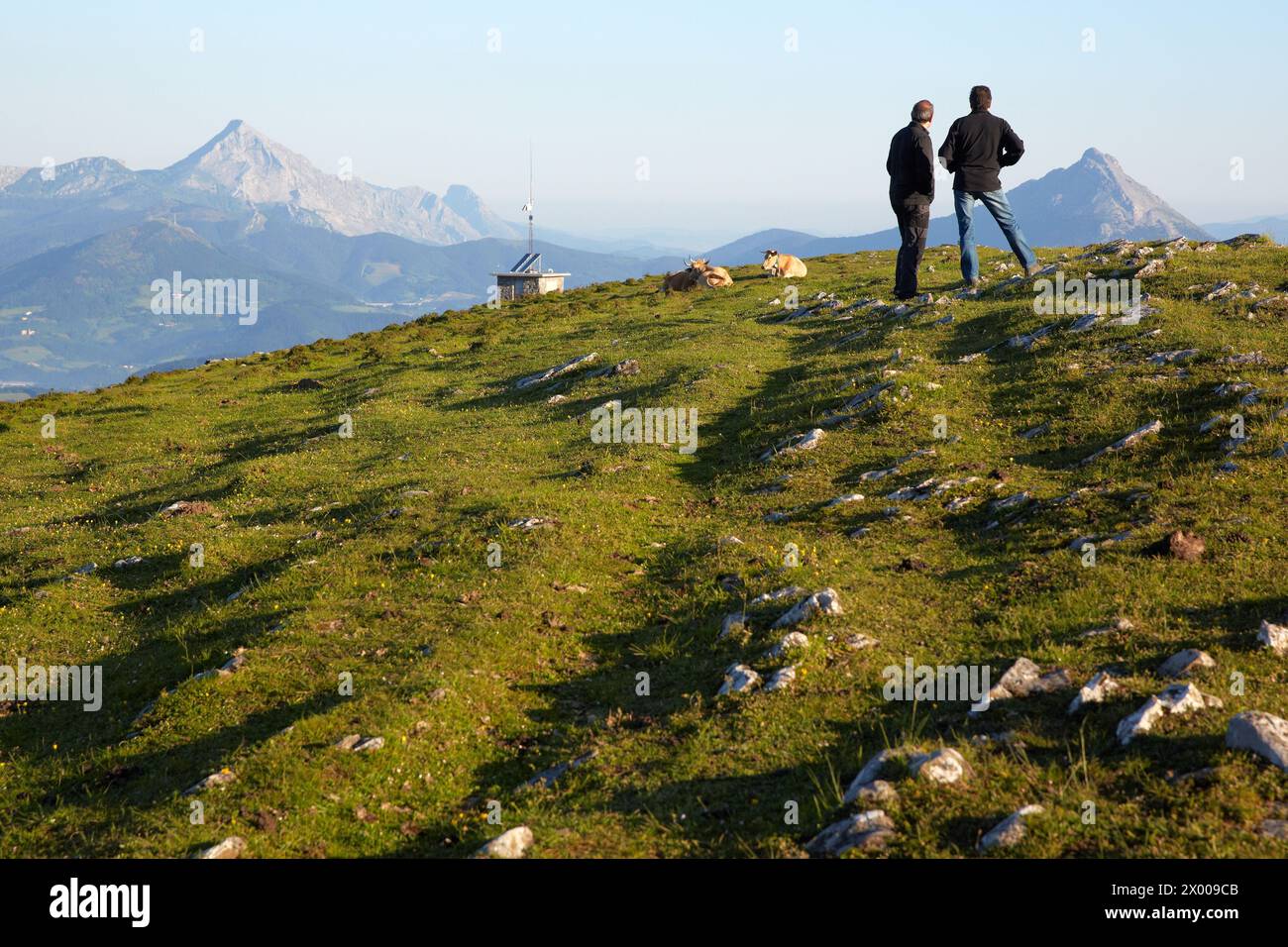Naturpark Aizkorri Aratz. Aloña Halterung. Arantzazu. Oñati. Gipuzkoa. Baskenland. Spanien. Stockfoto