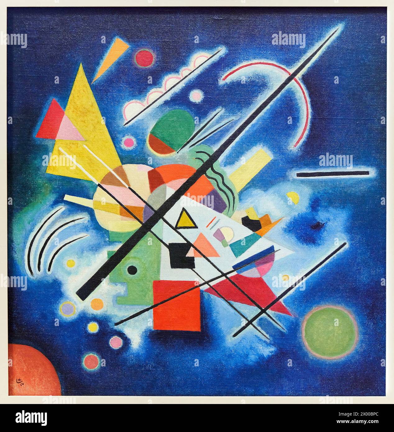 Blaues Bild, 1924, Vasily Kandinsky (* 1866 in Moskau; d. 1944 in Neuilly-sur-seine, Frankreich), Museum. Stockfoto