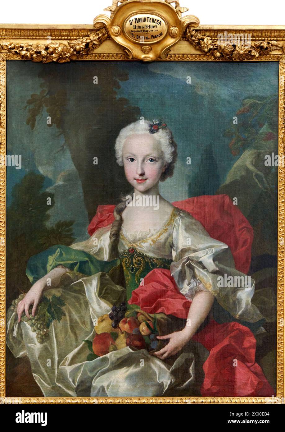 Louis-Michel van Loo, (Toulon, 1707 - Paris, 1771), María Teresa de Borbón, Infantin von Spanien, um 1737, Museum der Schönen Künste, Museo Bellas Artes, Oviedo, Asturien, Spanien. Stockfoto