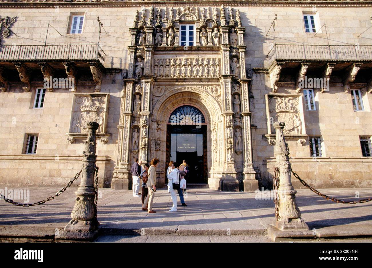Hostal de los Reyes Católicos. Santiago de Compostela. Galicien. Spanien. Stockfoto