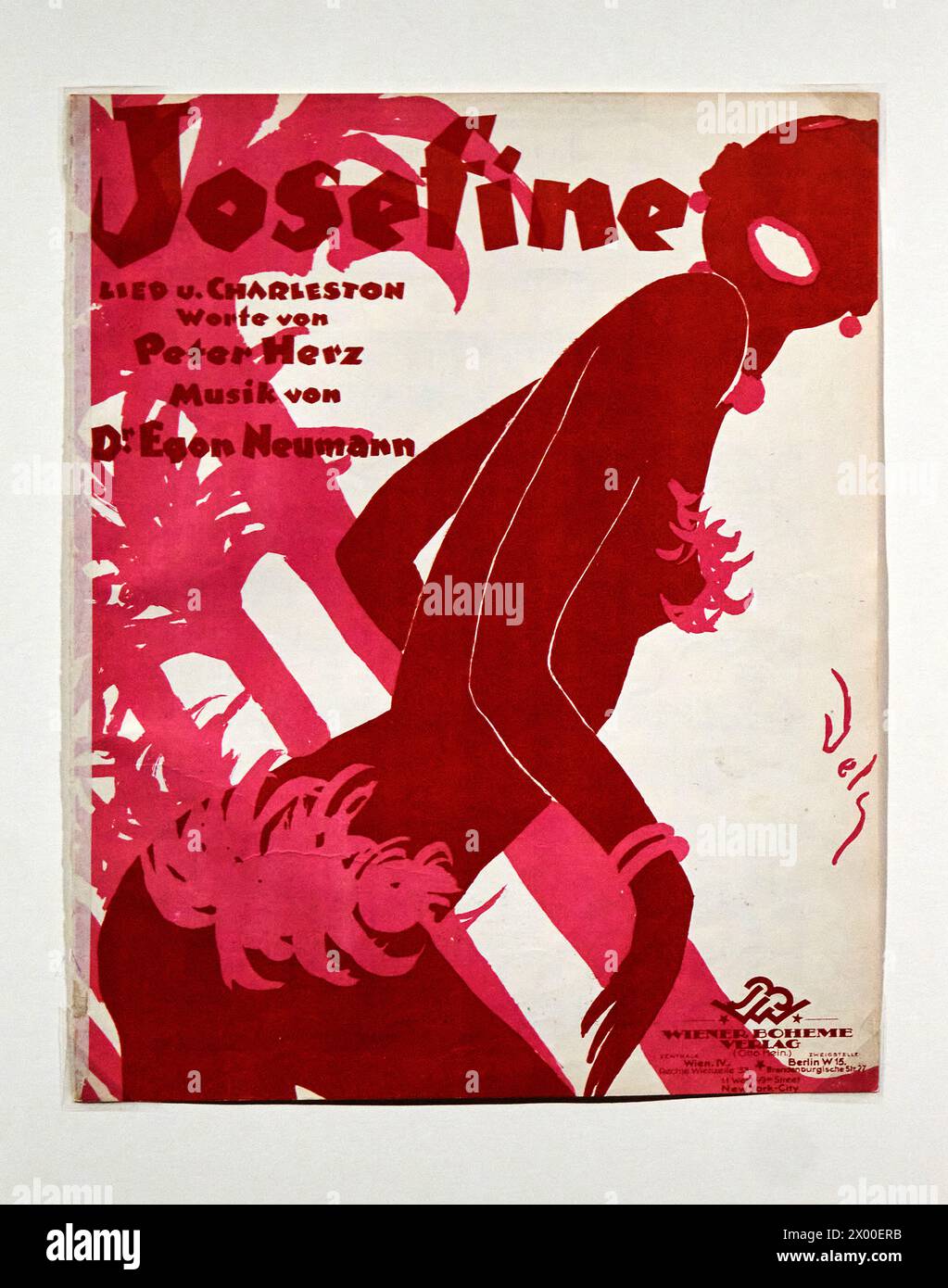 Josefine. Lied und Charleston, 1927, Otto Dely. Wiener Bohéme-Verlog, Museum. Stockfoto
