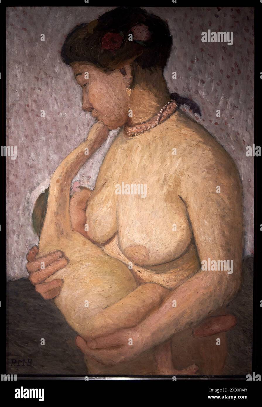 Mutter und Kind, Halbfigur, 1906, Paula Modersohn-Becker (1876-1907). Stockfoto