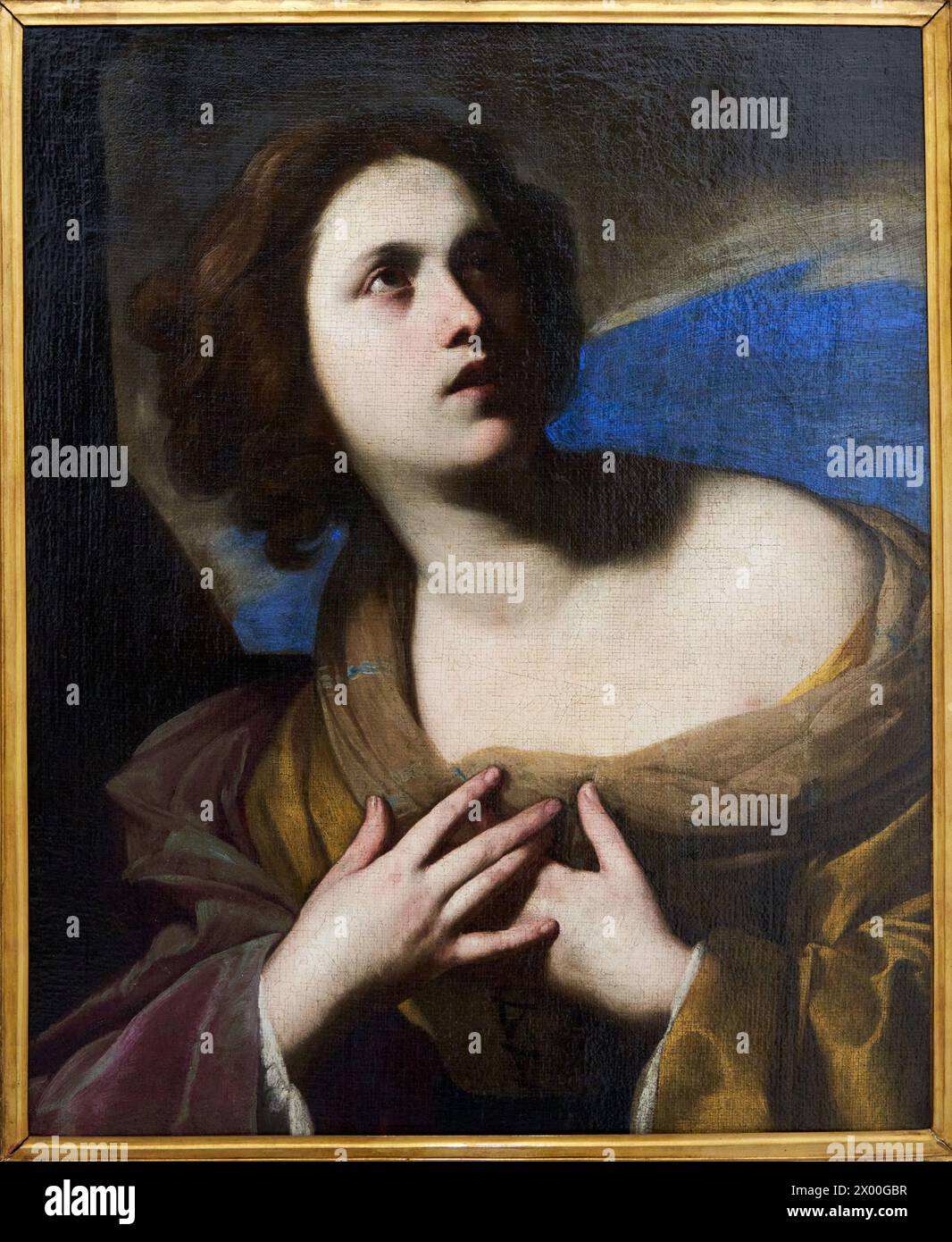 Massimo Stanzione, Orta de Atella, um 1585 - Neapel, um 1656, Santa, Saint Agatha?, 1635 - 1640, Museum Der Schönen Künste, Museo Bellas Artes, Oviedo, Asturien, Spanien. Stockfoto