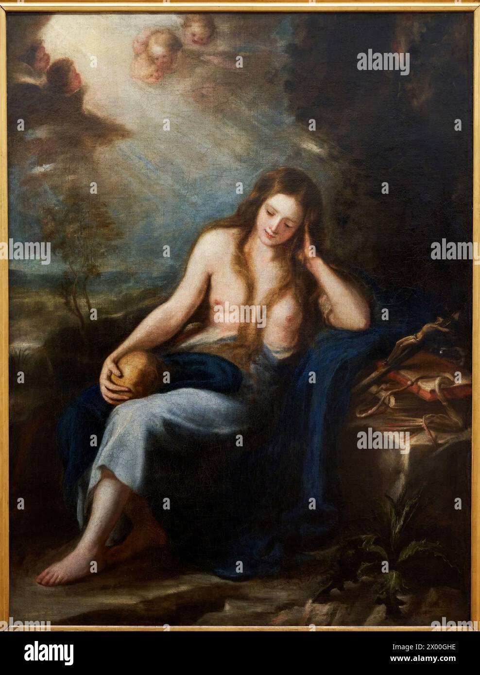 Juan Carreño de Miranda, Asturien, 1614 - Madrid, 1685, Penitent Magdalene, 1647, Museum Der Schönen Künste, Museo Bellas Artes, Oviedo, Asturien, Spanien. Stockfoto