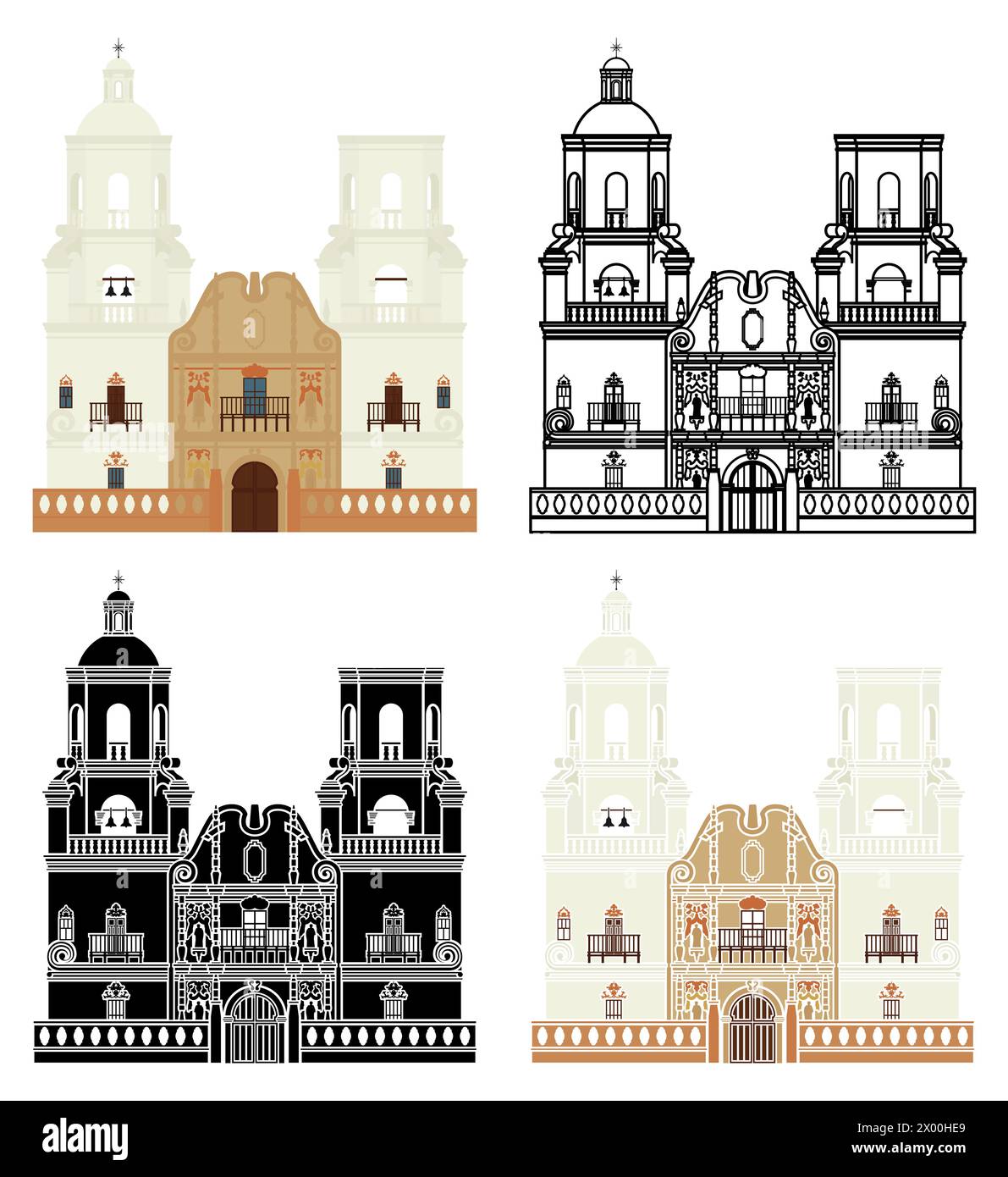 San xavier arizona Stock-Vektorgrafiken kaufen - Alamy