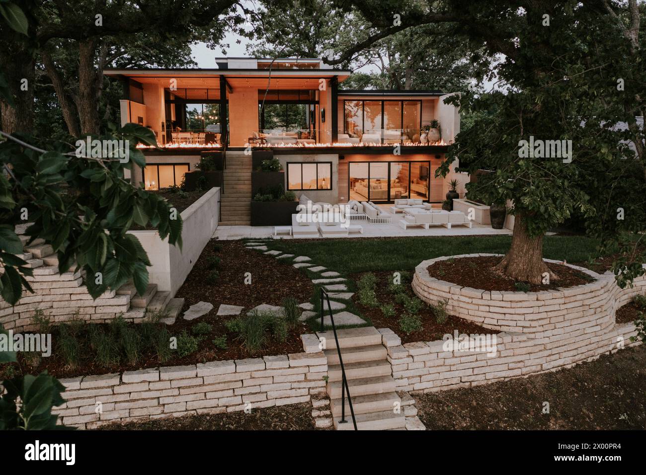 Wunderschönes Haus in Okoboji Stockfoto