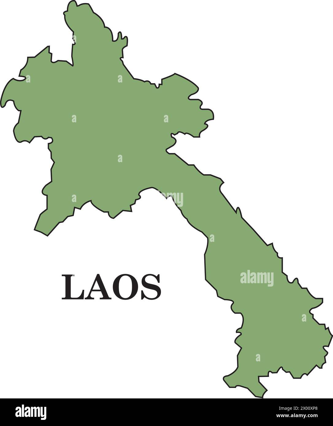 Laos Landkarte Icon Vektor Illustration einfaches Design Stock Vektor