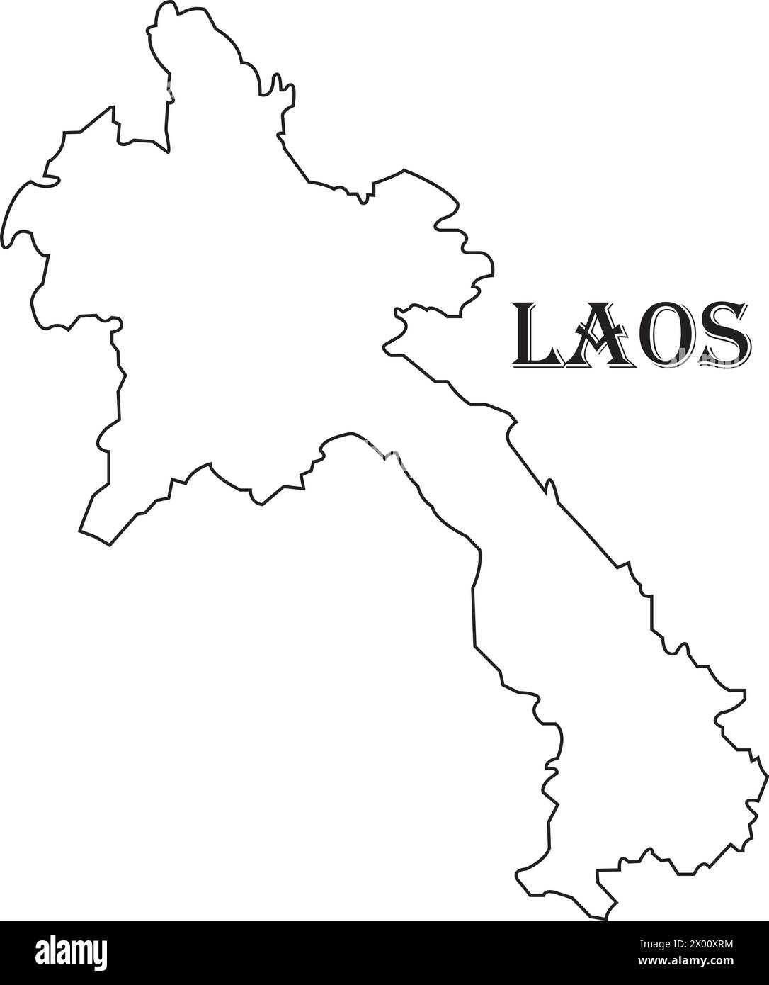 Laos Landkarte Icon Vektor Illustration einfaches Design Stock Vektor