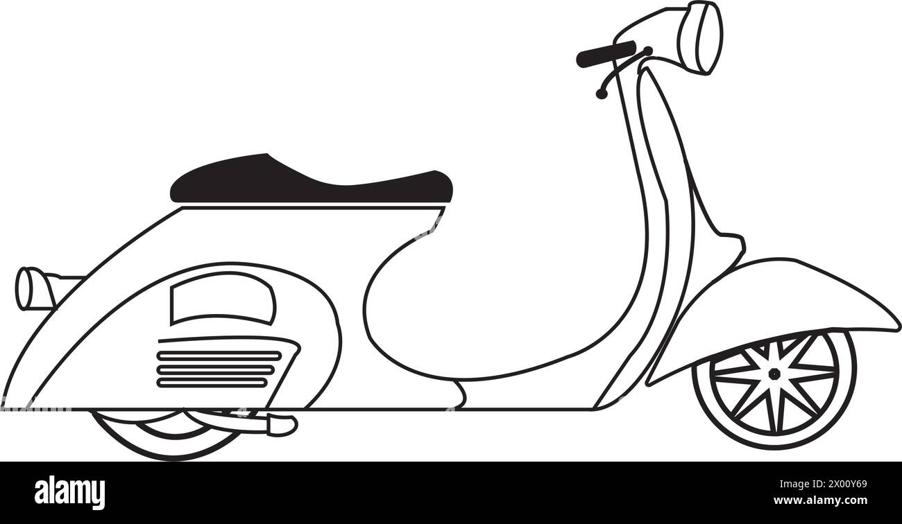 vespa Motorrad Icon Vektor Illustration Symbol Design Stock Vektor