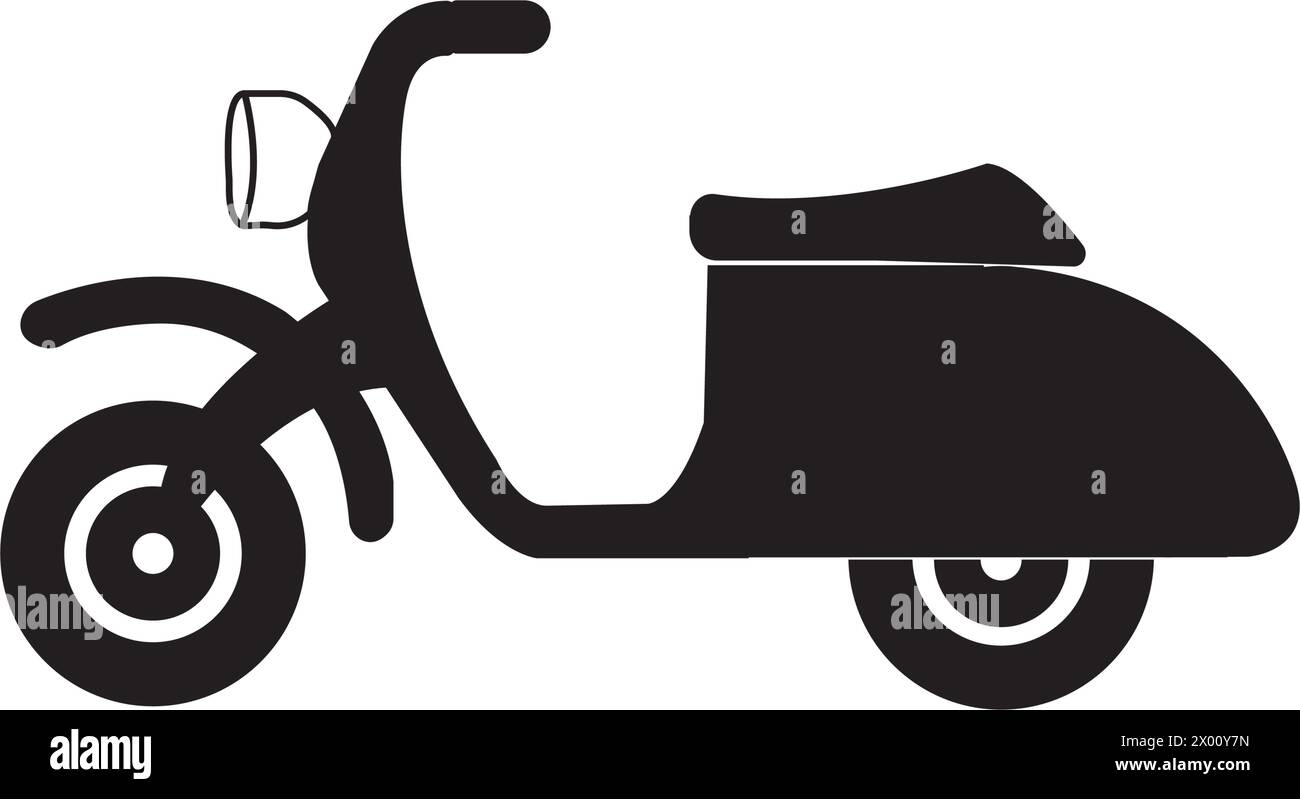 vespa Motorrad Icon Vektor Illustration Symbol Design Stock Vektor