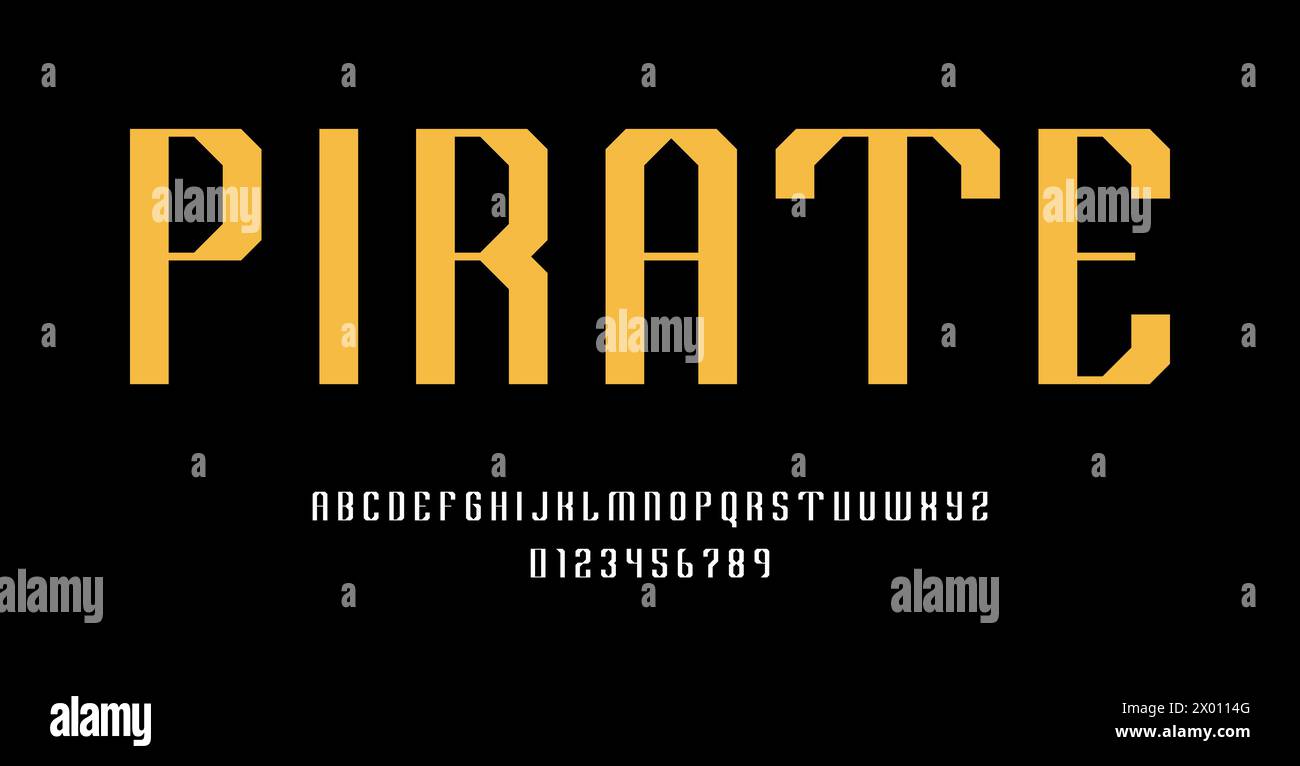 Satz von Alphabeten font Buchstaben und Zahlen moderne abstrakte Design Vector Illustration Stock Vektor