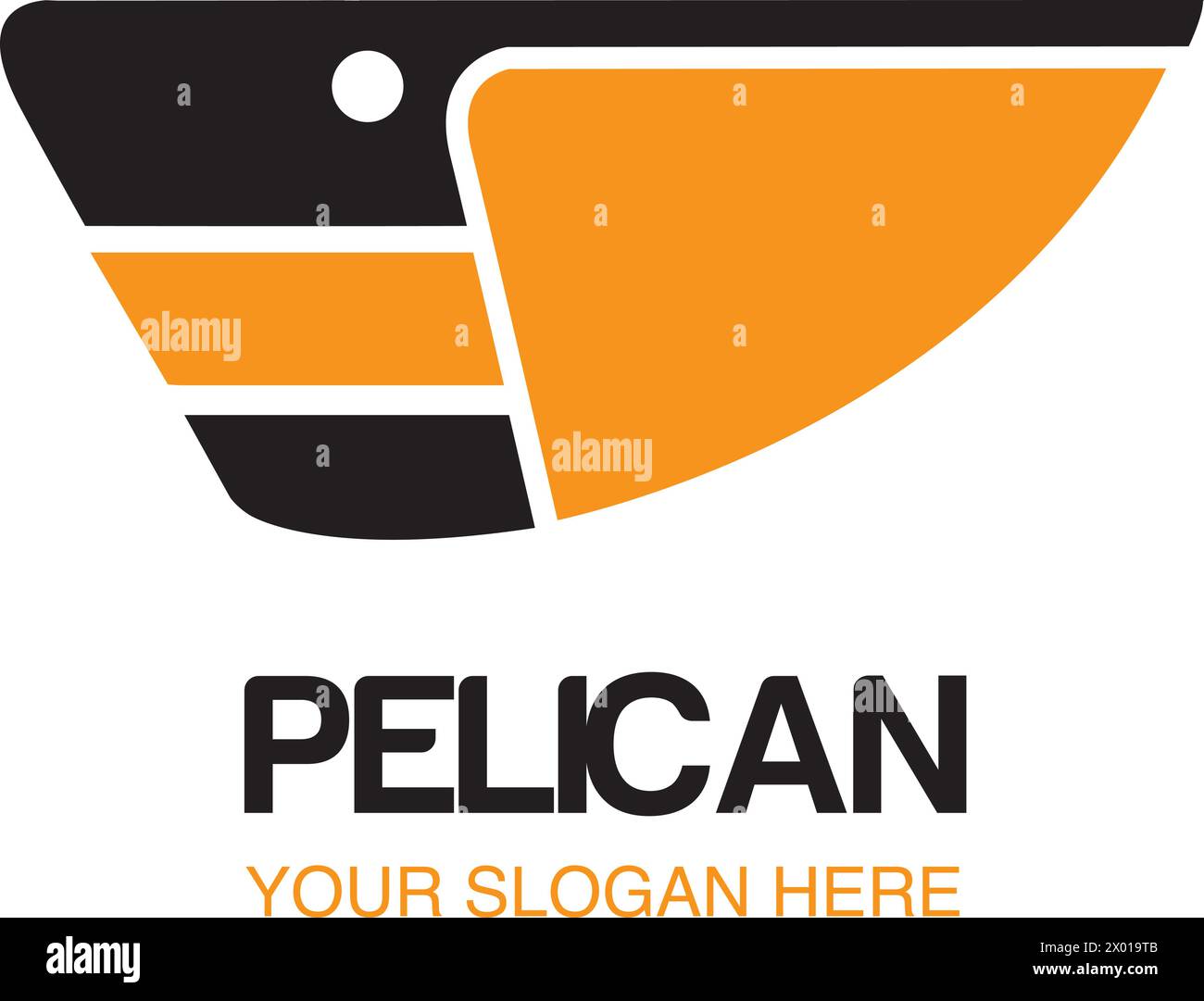 pelican Bird Logo Vektor-Inspiration Stock Vektor