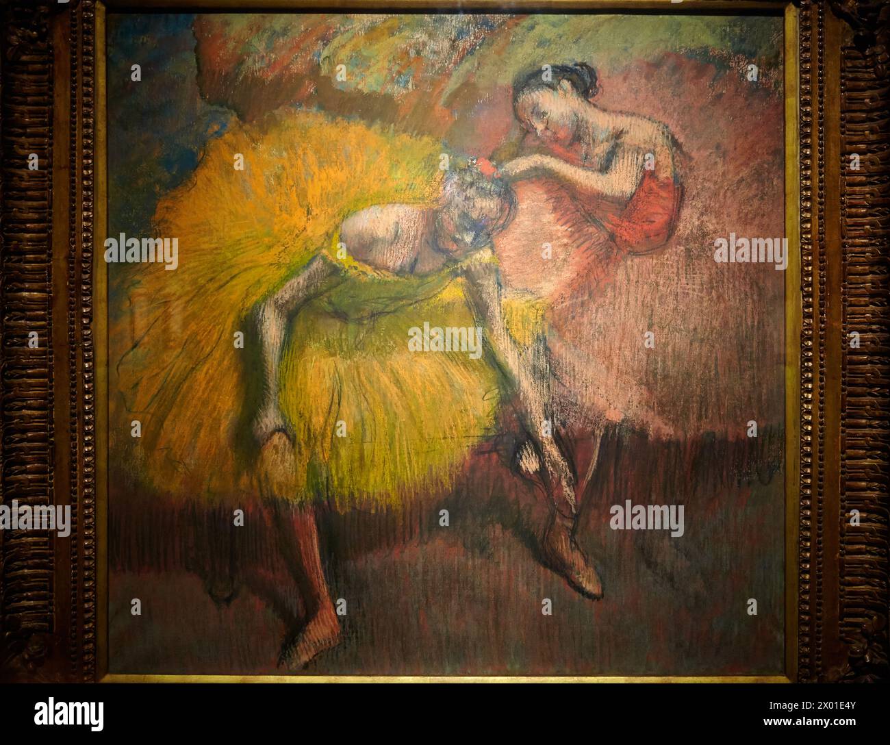 Deus danseuses jaunes et Roses. Edgar Degas. Museo Nacional de Bellas Artes. Nationalmuseum der Schönen Künste. Recoleta. Buenos Aires. Argentinien Stockfoto