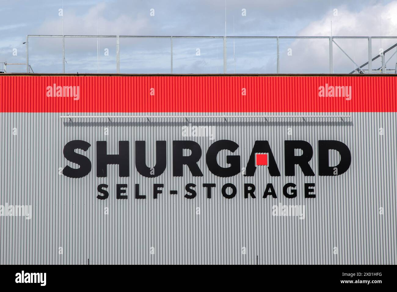 Billboard Shurgard Self-Storage In Amsterdam, Niederlande 8-4-2024 Stockfoto