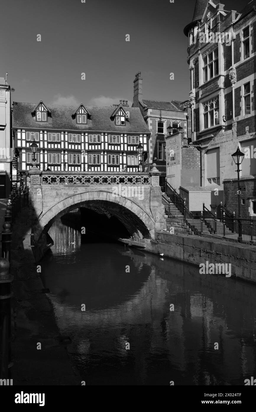 Die Old High Bridge, River Witham, Lincoln City, Lincolnshire, England Stockfoto