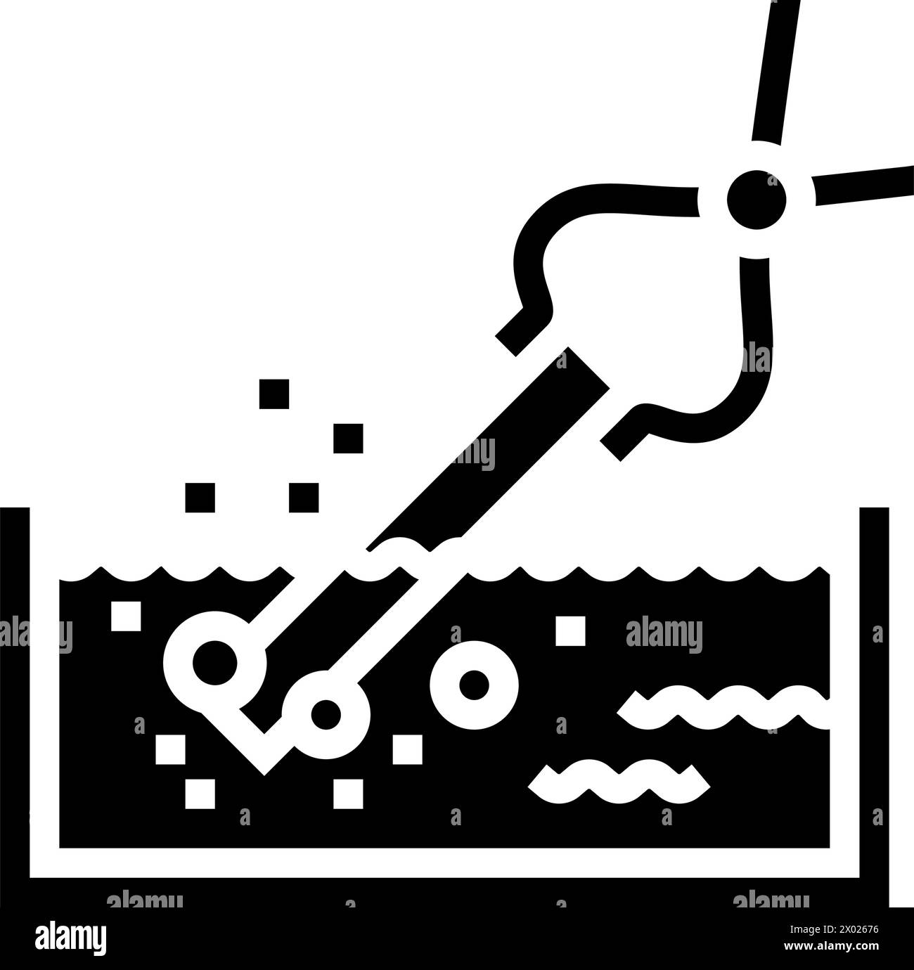 Löschende Schmied Glyphe Symbol Vektor Illustration Stock Vektor