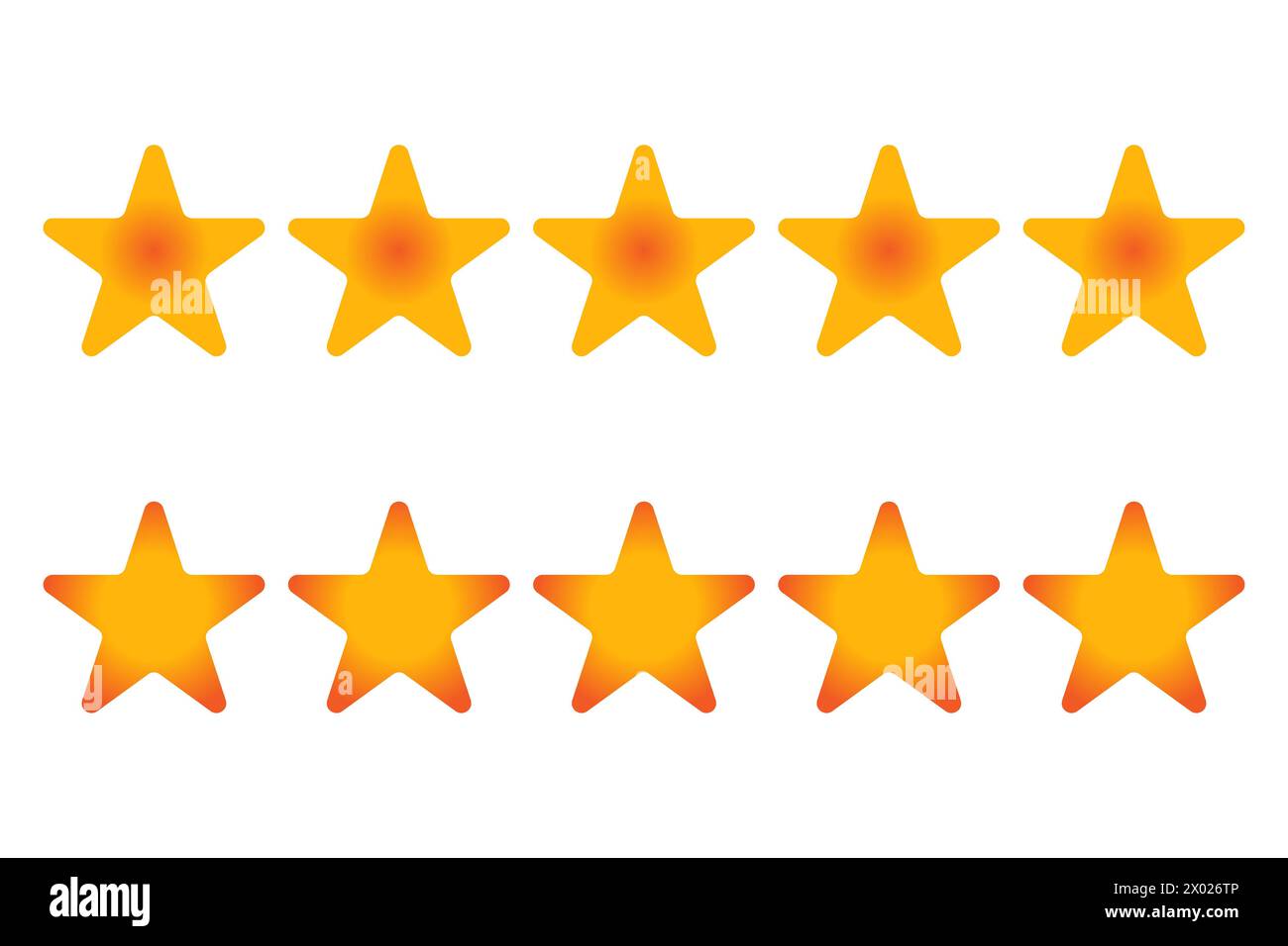 Fünf-Sterne-Bewertungsabzeichen, Bewertung der Bewertung, Kundenfeedback. Stock Vektor