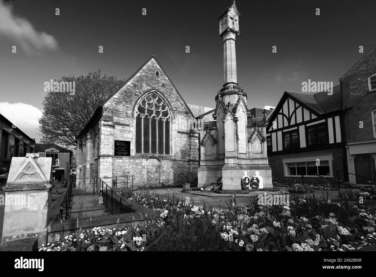 Blick auf St. Benedicts Church, Lincoln City, Lincolnshire, England, Großbritannien Stockfoto