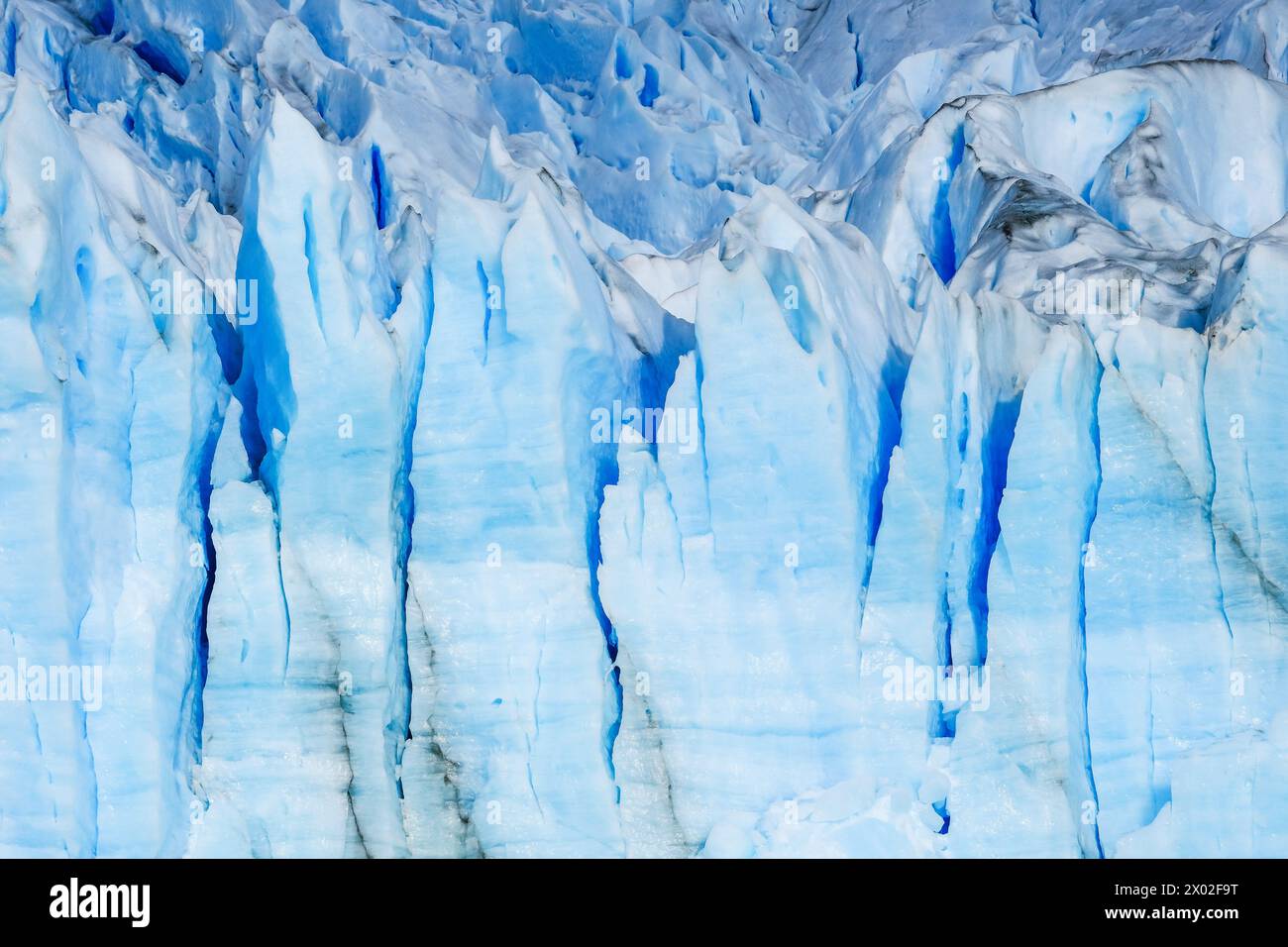 El Calafate, Patagonien, Argentinien - Perito Moreno Gletscher im Los Glaciares Nationalpark. Der Perito-Moreno-Gletscher ist Teil des patagonischen Eisfalls Stockfoto