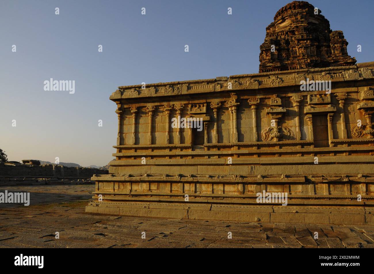 Vittala Tempelkomplex, Hampi, UNESCO-Weltkulturerbe, Karnataka, Indien, Asien Stockfoto