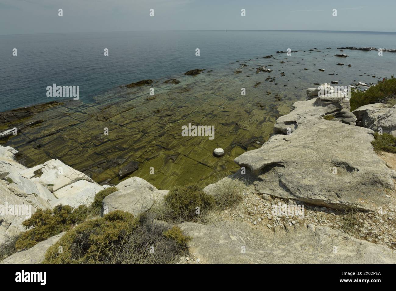 Alter Steinbruch von Alyki, Thassos, griechischen Inseln, Griechenland, Europa Stockfoto