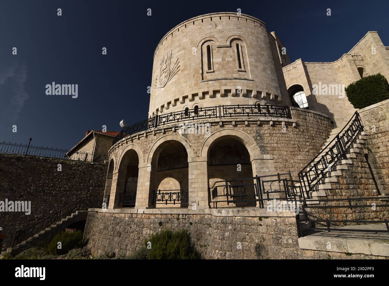 Das Schloss Kruje, das Nationalmuseum Skanderberg, Kruje, Albanien, Europa Stockfoto