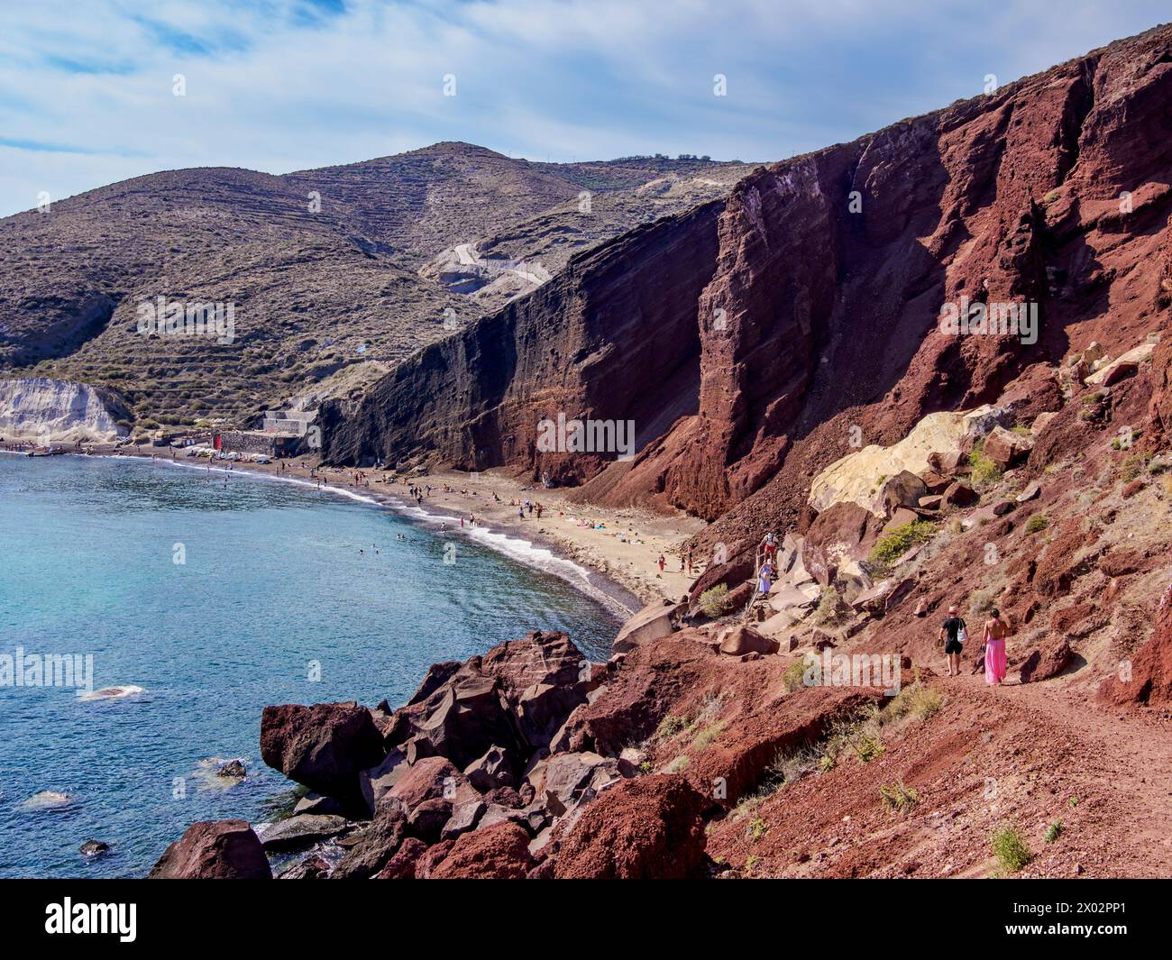 Roter Strand, Insel Santorini (Thira), Kykladen, Griechische Inseln, Griechenland, Europa Stockfoto