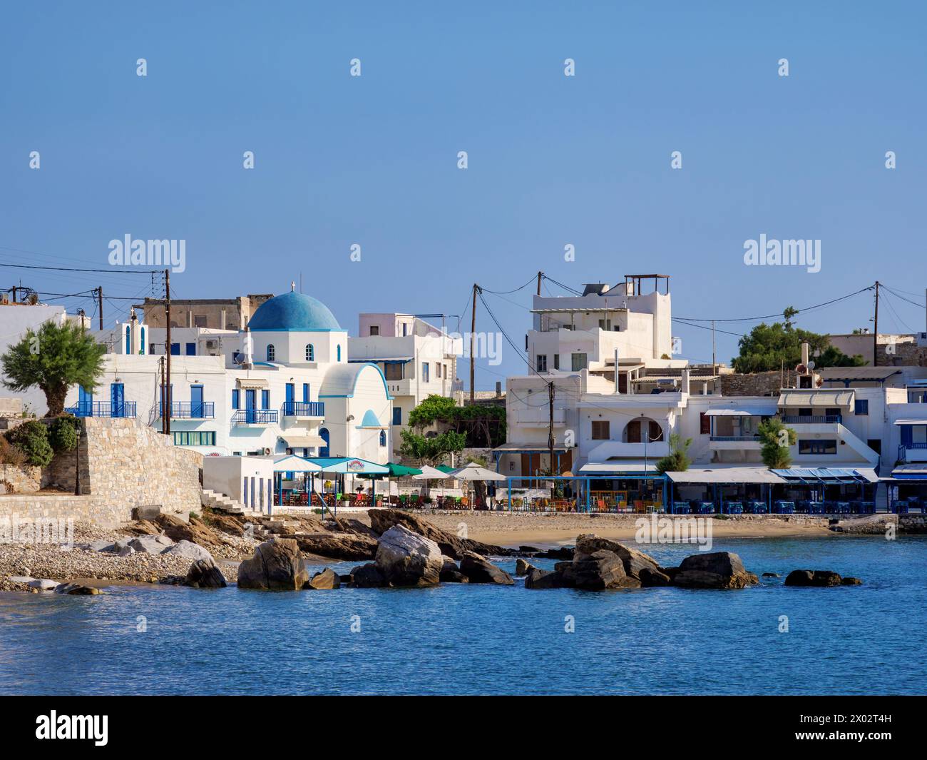 Apollonas Village, Naxos Island, Kykladen, Griechische Inseln, Griechenland, Europa Stockfoto