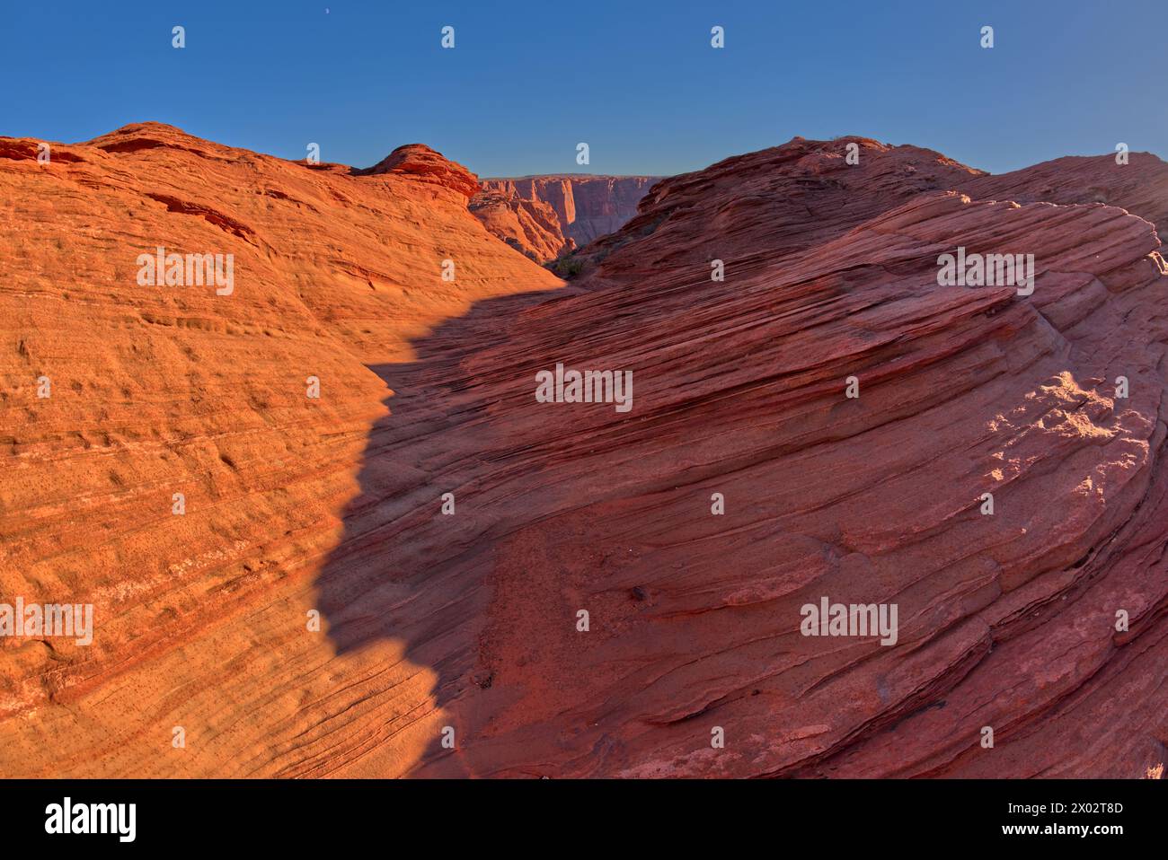 Sandsteinbadlands in der Nähe des Spur Canyon am Horseshoe Bend, Arizona, USA, Nordamerika Stockfoto