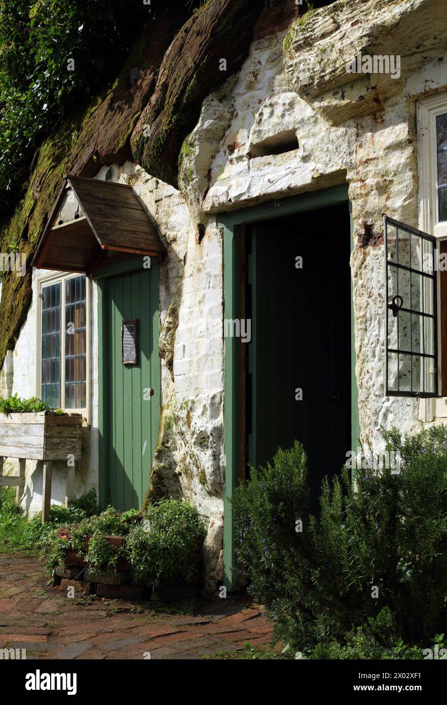 Kinver Rock Houses, Kinver, Staffordshire, England, Großbritannien. Stockfoto