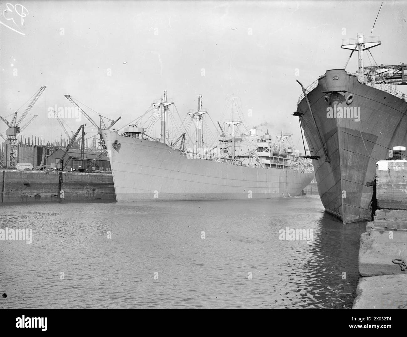 Vom 14. Bis 15. September 1943 wurde das Frachtschiff Empire Chieftain auf der Furness Shipbuilding Yard in Middlesbrough gebaut, das für den Gütertransport in Kriegszeiten ausgelegt war. Stockfoto