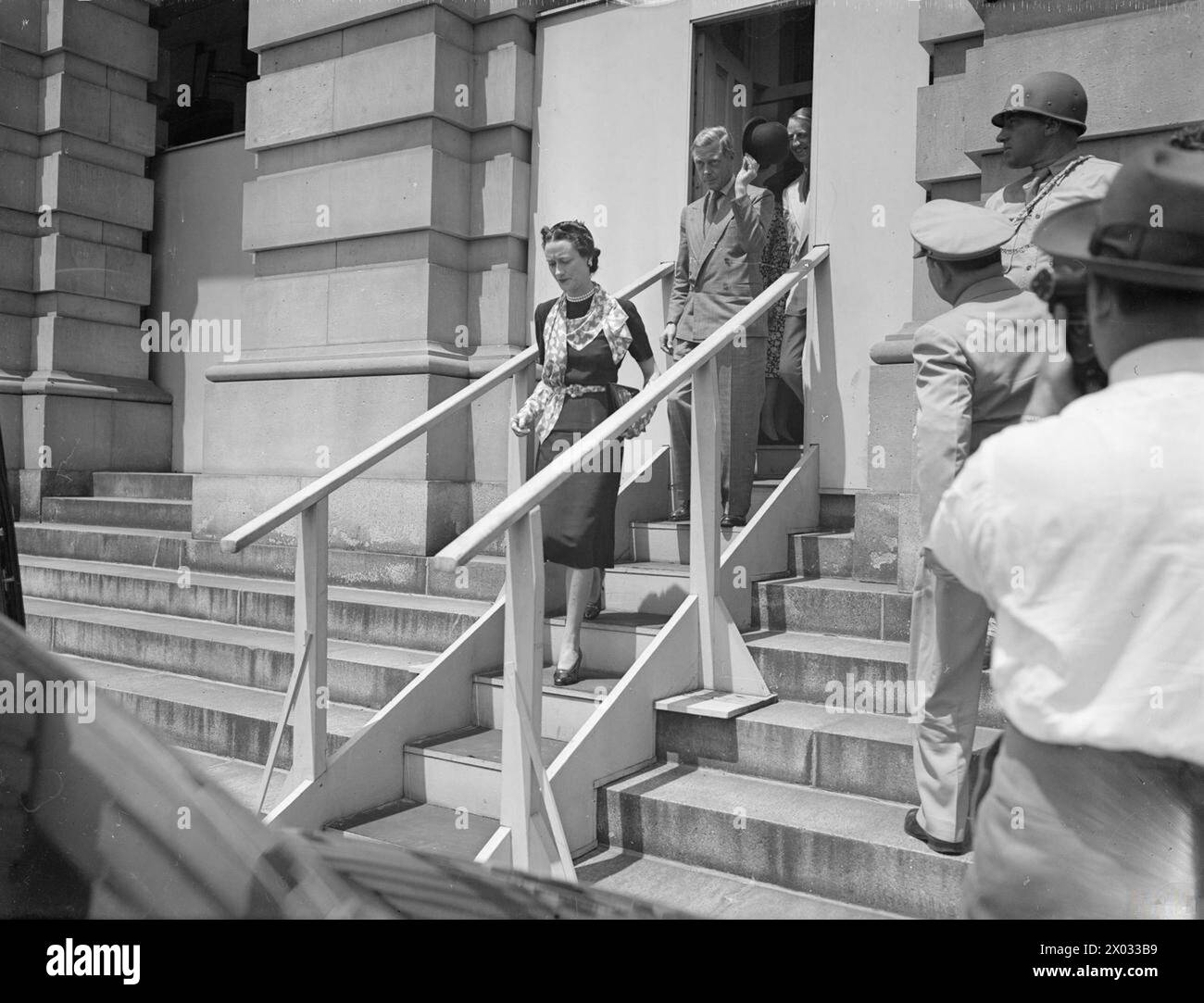 Am 19. Mai 1943 hielt Churchill eine 55-minütige Rede vor dem Kongress in Washington, in der der Duke and Duchess of Windsor anwesend war und die weltweit ausgestrahlt wurde. Stockfoto