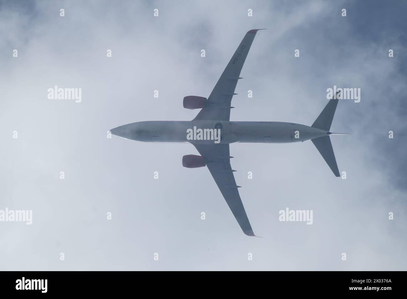 Chiangmai, Thailand - 13. November 2023: HS-LUQ Boeing 737-800 der Thai Lionair Airline. Fahren Sie vom Flughafen Chiangmai nach Bangkok. Stockfoto