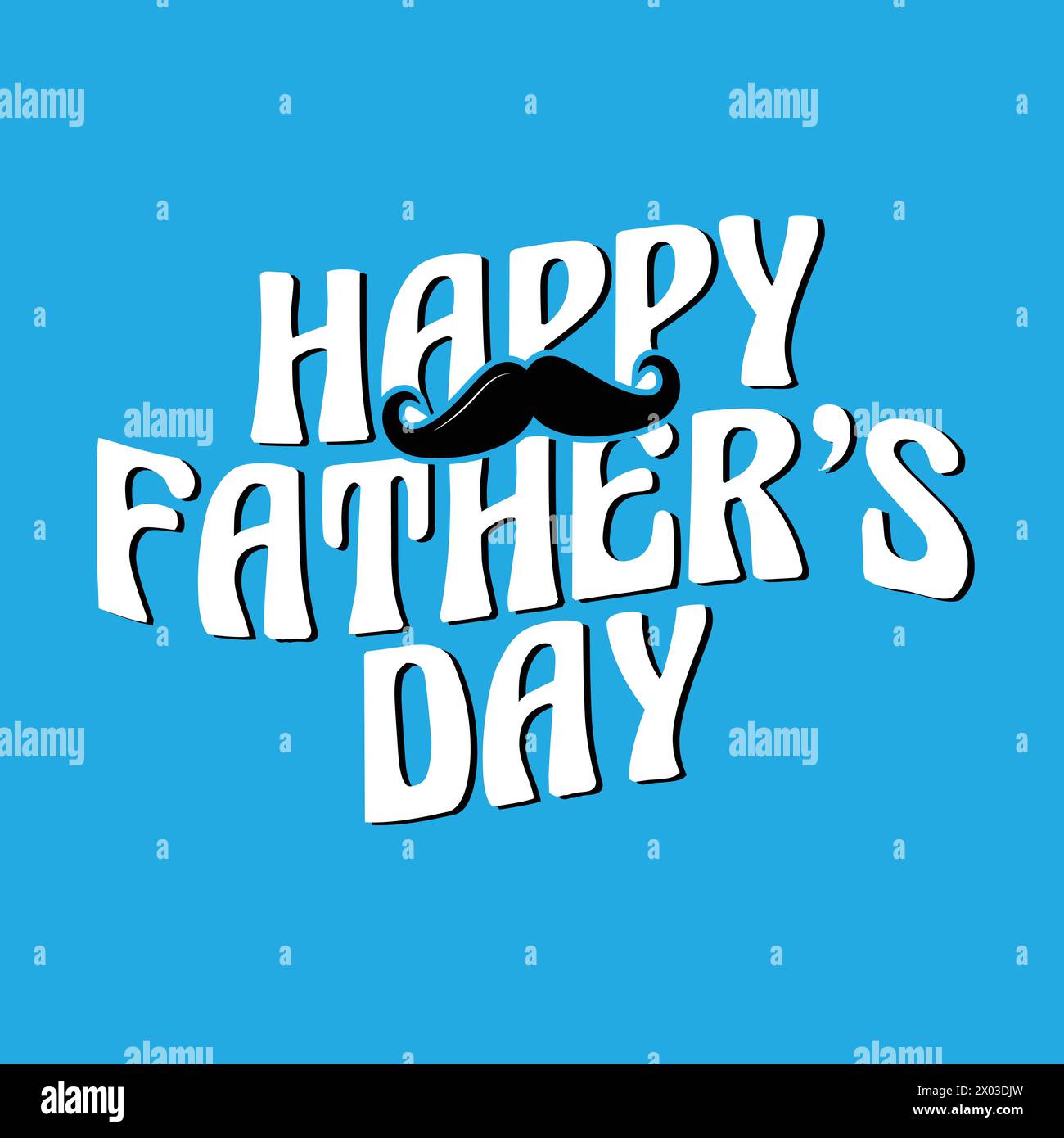 Glückliche Vatertag-Text-Vektor-Illustration. Handgezeichneter Schriftzug zur Feier des Vatertags. Vatertag-Grußkarte, soziale Medien Stock Vektor