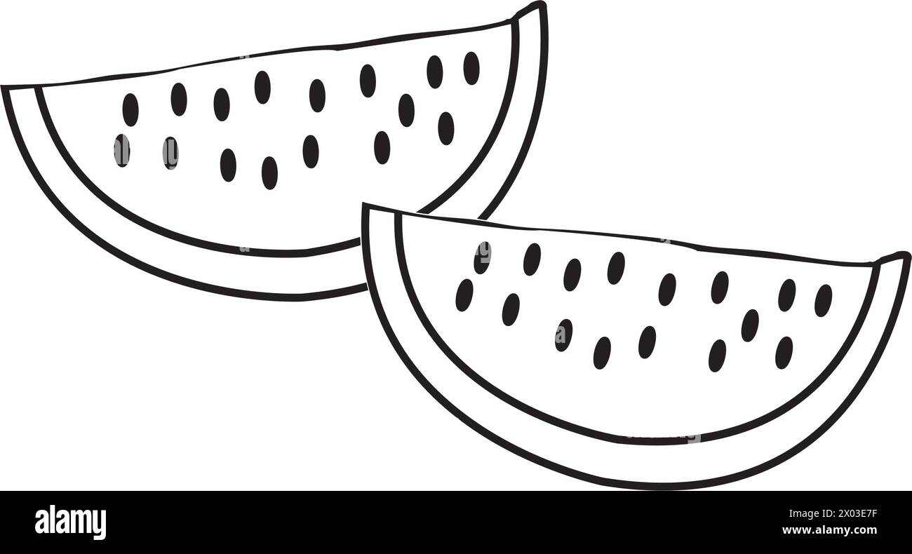 Wassermelone Icon Vektor Illustration einfaches Design Stock Vektor