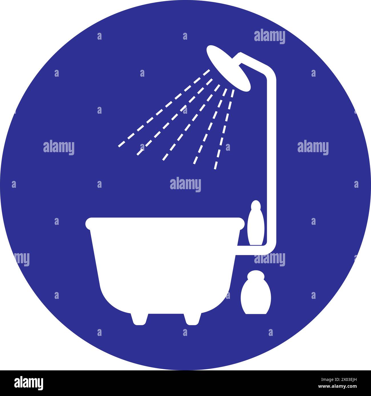 Badezimmer Icon Vektor Illustration einfaches Design Stock Vektor