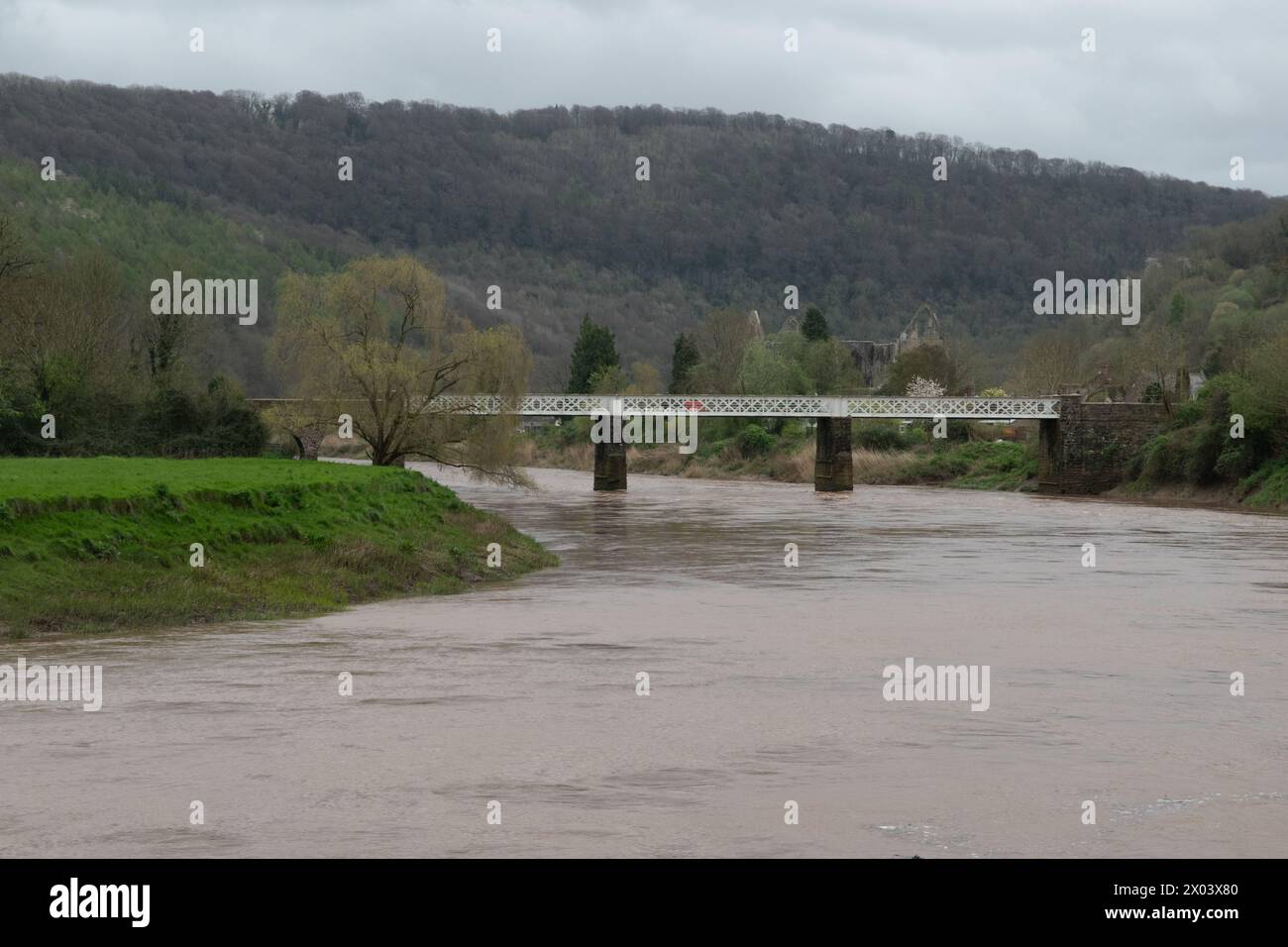 Die alte wireworks-Abzweigbrücke, Tintern, Wales. Stockfoto