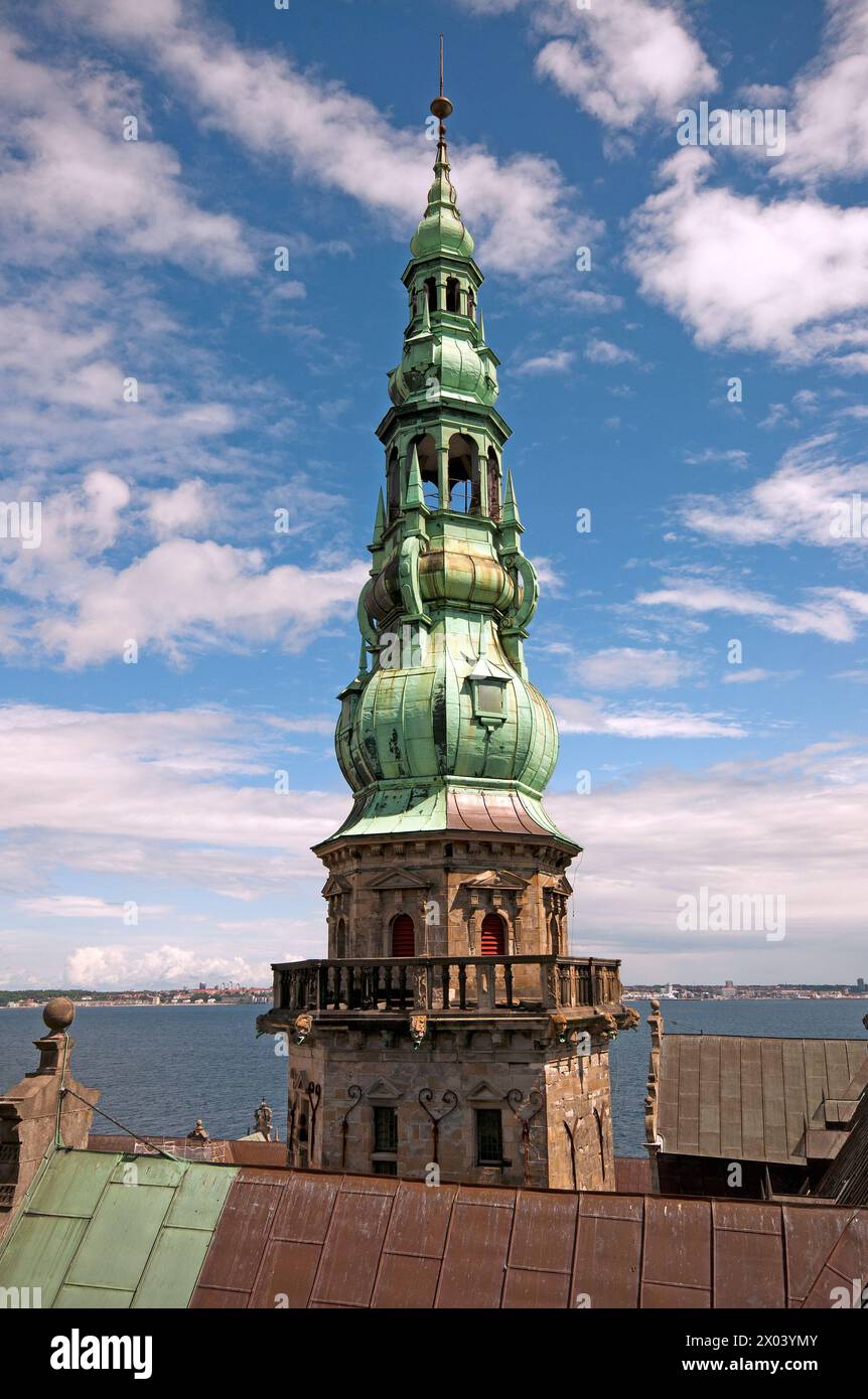 Turm auf Schloss Kronborg, Helsingor, Dänemark Stockfoto