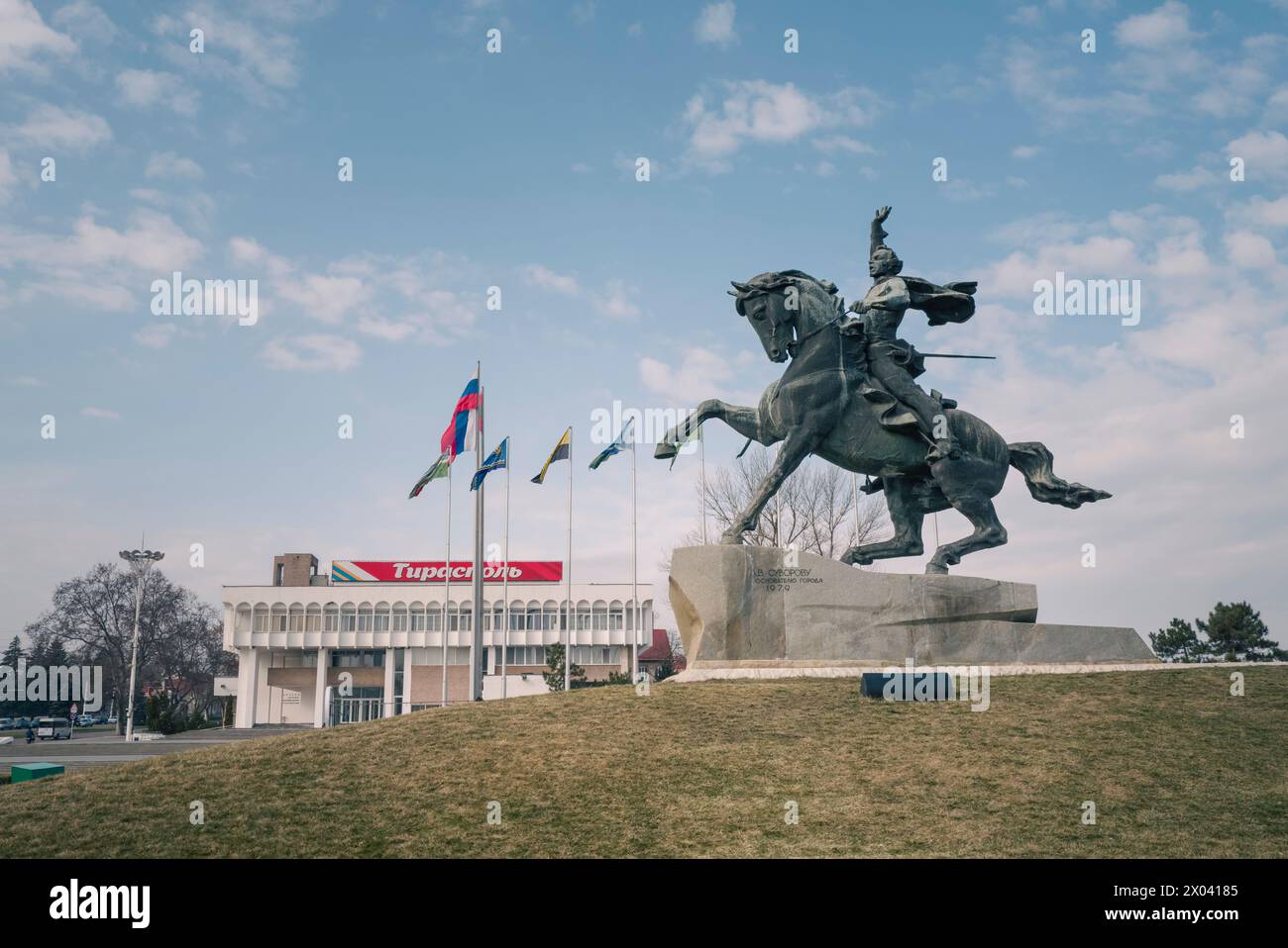 Reiterstatue von Alexander Suworow. Das Suworow-Denkmal ist ein Denkmal für den russischen Generalissimo Alexander Suworow. Patricia Huchot-Boissier Stockfoto