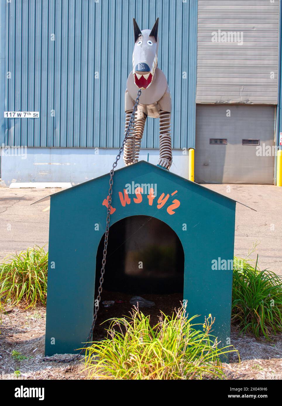 Padnos Scrap Metal Skulpturen in Holland, Michigan Stockfoto