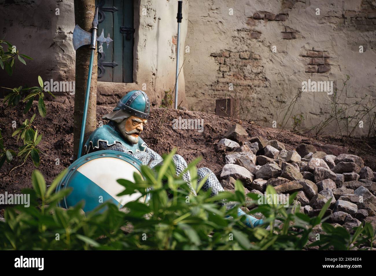 Wache Im Dornröschenschloss Efteling Stockfoto Wache Im Dornröschenschloss Efteling Stockfoto