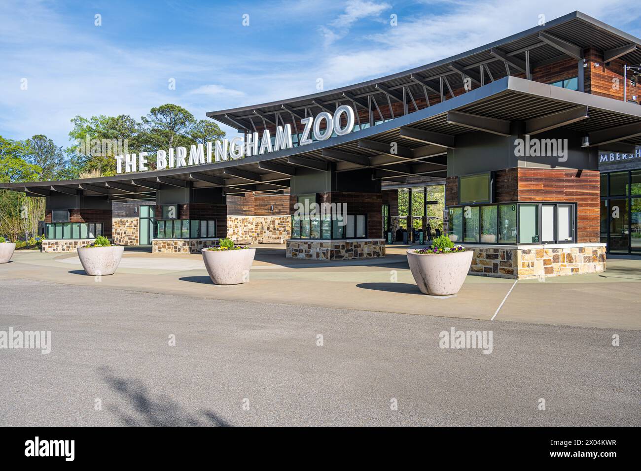 Eintritt zum Birmingham Zoo in Birmingham, Alabama. (USA) Stockfoto